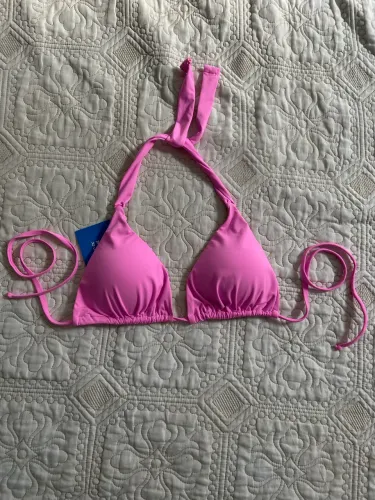 Biquíni top cor de rosa chiclete tamanho g com bojo 
