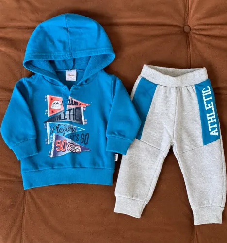 Conjunto moletom flanelado 3a6 meses