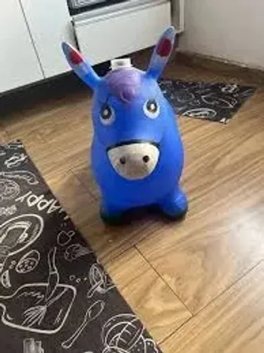 Cavalinho Upa Upa Grande Pula Pula Borracha Azul- NOVA