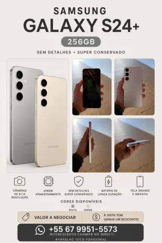 Celular Samsung galaxy S24 + 256GB Prata