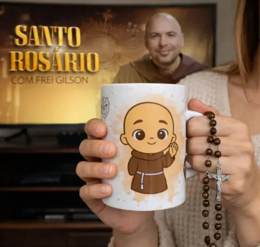 Promoção: Caneca de porcelana Frei Gilson