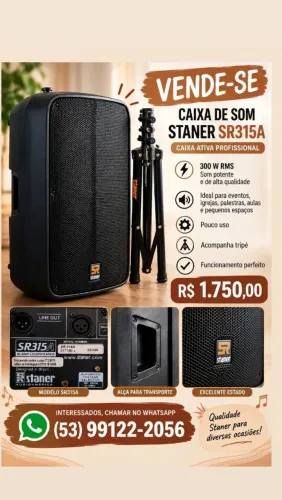 Vendo Caixa de som Staner com tripé