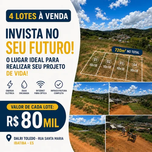     ? 4 Lotes Exclusivos em Localização Privilegiada - Ibatiba/ES