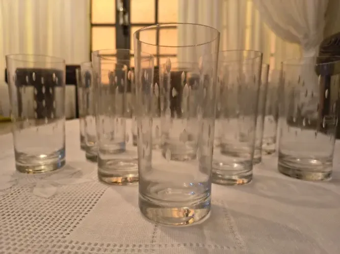 Jogo de 12 copos de cristal Hering Long Drink