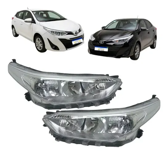 Par Farol Toyota Yaris 2018 A 2025 S/led Eletrico Foco Duplo