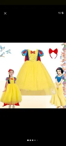 Vendo um vestido de fantasia da branca de neve nunca foi usado tamanho 8