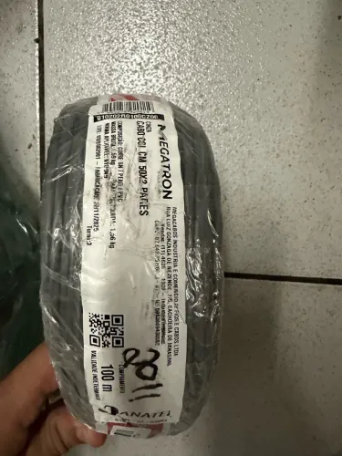 CABO CCI 50X2 PARES PARA TELEFONE CINZA 100 metros - MEGATRON