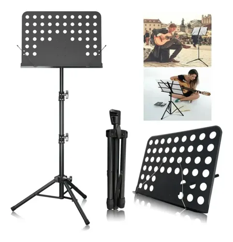 Estante Partitura Dobrável De Tripé Resistente Para Músicos