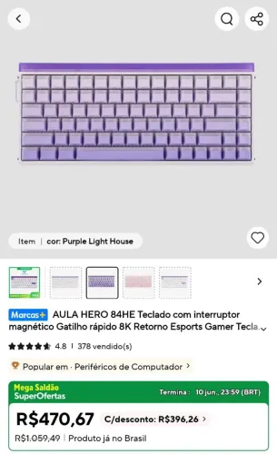 PRA SAIR LOGO!! TECLADO AULA HERO84HE NOVO