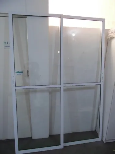 Porta de Correr Alumínio Branco 1,50 Sala Garagem Sacada