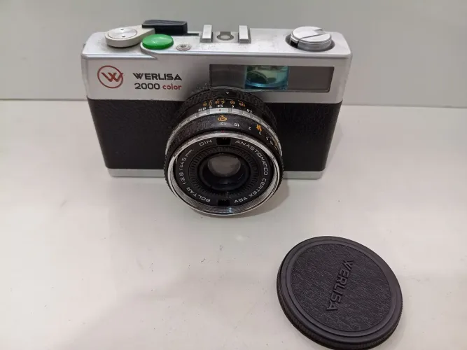Câmera analógica antiga Werlisa anos 80 para decoração ou coleção