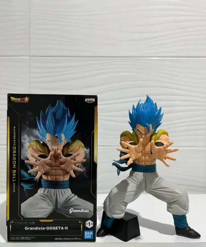 Action Figure Dragon Ball - Gogeta SJJ Blue 26cm Grandista Banpresto Bandai Com Caixa