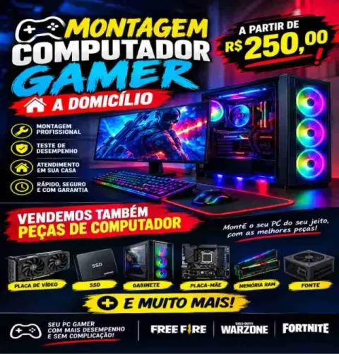 Montagem de pc gamer ! computador lento ! notebook não liga!
