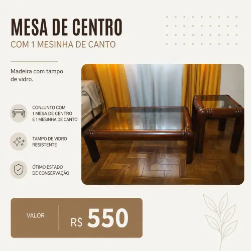 Mesas de Centro de madeira maciça!