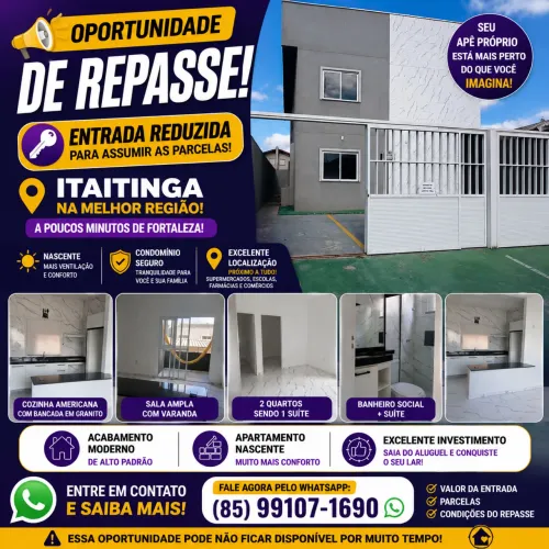 OPORTUNIDADE DE REPASSE EM ITAITINGA!