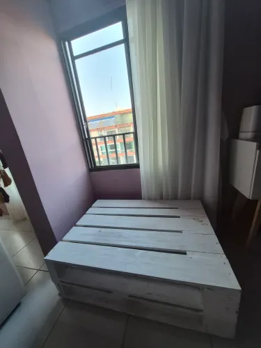 Conjunto de paletes branco para varanda