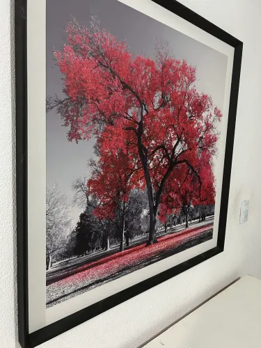 Quadro de árvore vermelha 