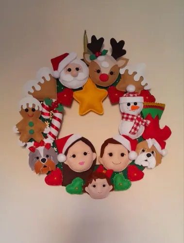 Guirlanda de natal família