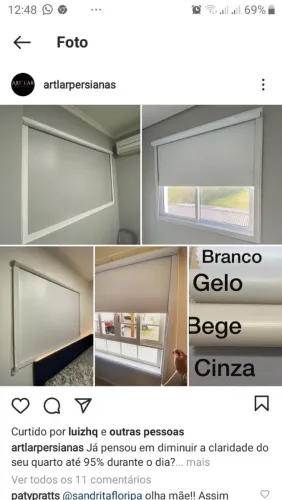 Persianas  caixa box