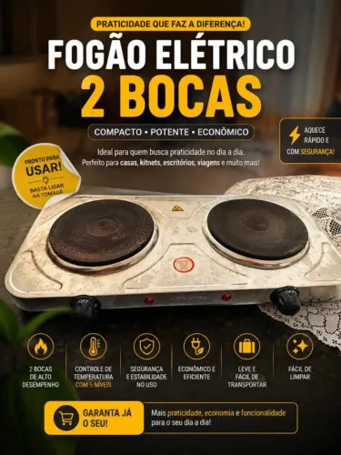 ? FOGÃO ELÉTRICO 2 BOCAS AGRATTO ?