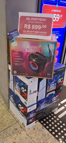 JBL PATYBOX, POR 899,00$ NO PLANO FAMÍLIA BLACK PREMIUM LOJA TIM SHOPPING ESTAÇÃO, PR