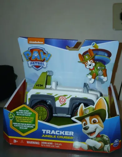 Carrinho + Personagem Patrulha Canina Tracker
