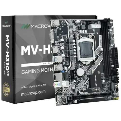Placa Mãe LGA 1151 MAKROVIP MV-H310 Ddr4 M2,Vga,Hdmi,Gigalan- Novo/Garantia - Nexo Store