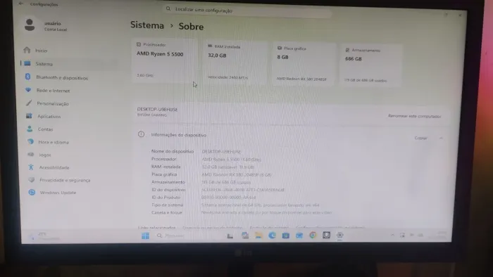 PC GAMER COMPLETO - RYZEN 5 5500 + RX 580 + 32GB RAM