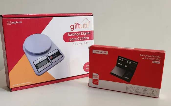Balança - Kit 2 balanças digitais - cozinha + alta precisão - Dieta e Cozinha - Nutrição