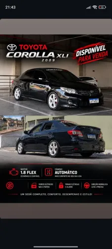 Toyota Corolla XLI 1.8/1.8 Flex 16V Aut. 2009