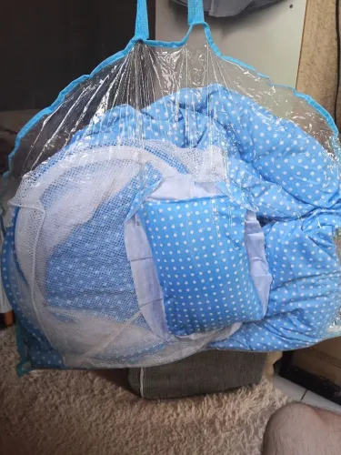 Ninho portátil infantil azul 