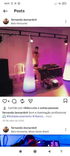 Iluminação aste pra por