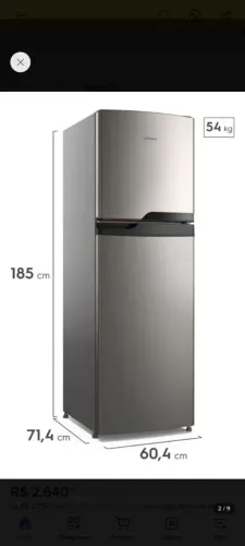 Geladeira continental 400 litros