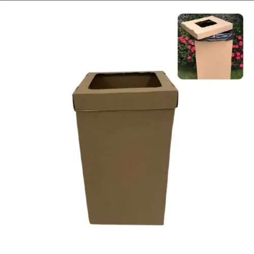Lixeira de papelão ideal para eventos