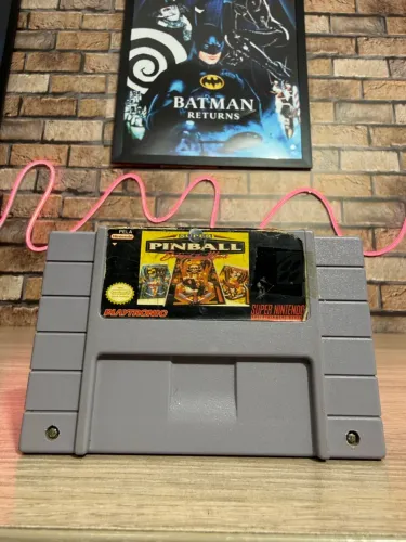 Super Pinball Behind The Mask Snes Original