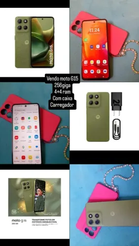 Vendo celular Motorola Moto G15, com caixa e carregador 