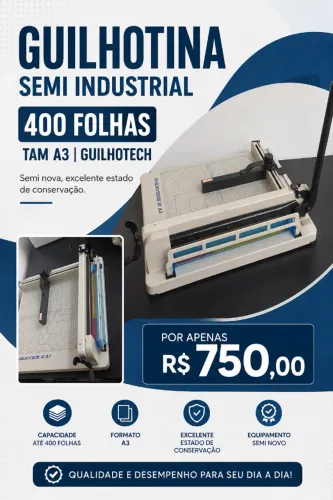 Guilhotina semi industrial A3