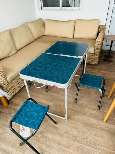 Mesa de camping dobrável