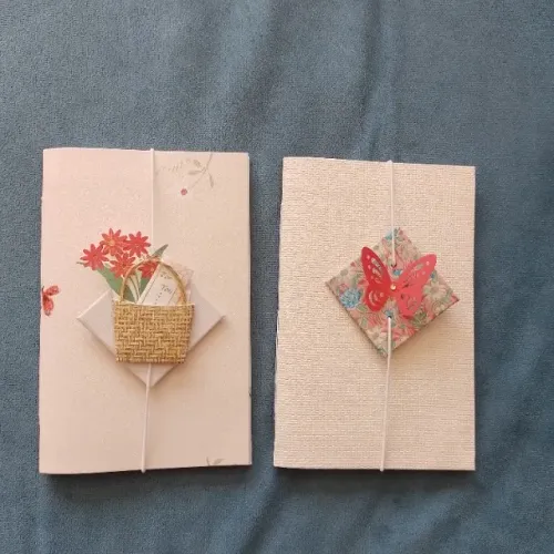 Cadernos pequenos artesanais tamanho A6, 40 folhas em papel sulfite