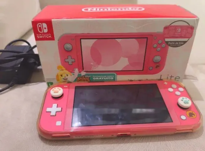 Nintendo Switch Lite Edição Animal Crossing (Isabelle) - Excelente estado! 