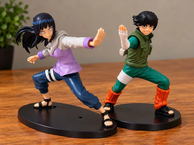 Combo Action Figure Hinata Hyuga e Rock lee