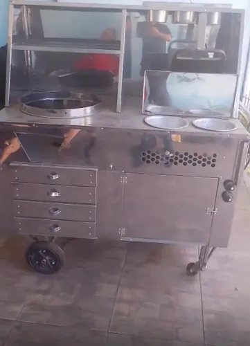 Carrinho 3x1 pastel, cachorro quente, chapa
