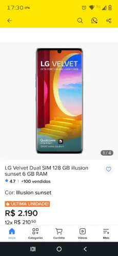 Celular LG VELVET funciona perfeitamente,livre pra qualquer teste