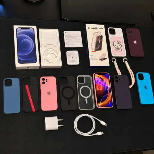 Apple iPhone 12 128GB Completo com Capinhas e Película CrystalArmor