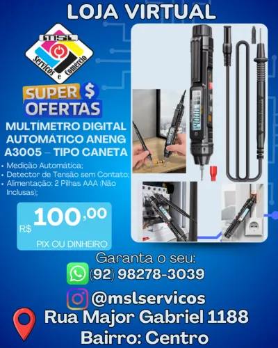 MULTÍMETRO DIGITAL AUTOMÁTICO ANENG A3005 - TIPO CANETA