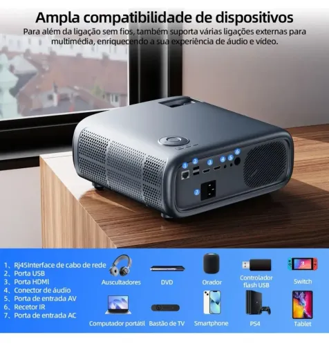 Projetor bettdow AC1053 22.000 LUMENS 4k bivolt