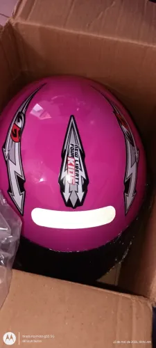 capacete infantil menina rosa , novo nunca usado 