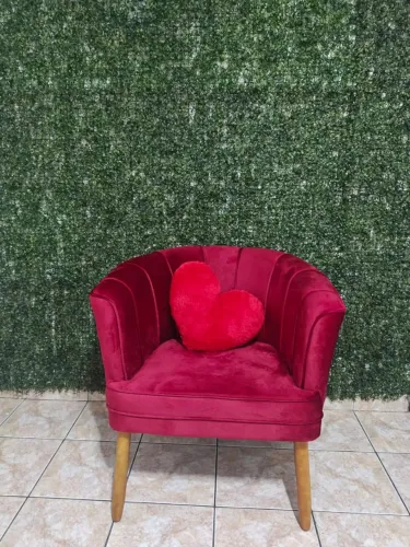 Poltrona veludo vermelho