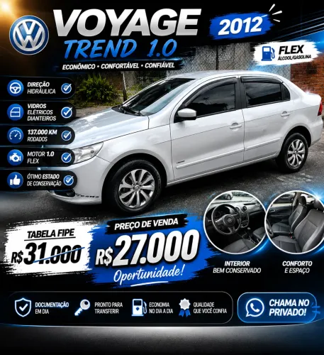 Volkswagen Voyage 1.0/1.0 City MI Total Flex 8V 4P 2012
