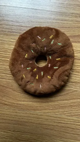 Brinquedo donut macio com som de para cães e gatos